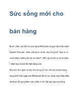 Sức sống mới cho bán hàng