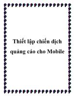 Thiết lập chiến dịch quảng cáo cho Mobile