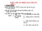 Tiêu chuẩn hiện giá thuần (NPV)