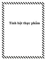 Tinh bột thực phẩm