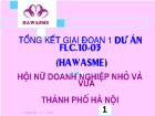 Tổng kết giai đoạn 1 dự án FLC.10-03 (Hawasme)