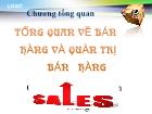 Tổng quan về bán hàng và quản trị bán hàng