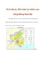 Vị trí địa lý, điều kiện tự nhiên của Vùng Đông Nam Bộ