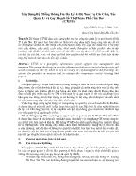 Xây dựng hệ thống thông tin địa lý (GIS) phuc vụcho công tác quản lý và quy hoạch đô thị thành phố Cần Thơ (CTGIS)