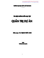 Tài liệu hướng dẫn học tập Quản trị dự án - Trịnh Thùy Anh