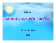 Bài giảng Chính sách môi trường