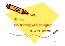 Bài giảng môn học: Môi trường và Con người