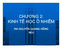 Chương 2: Kinh tế học ô nhiễm