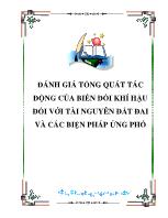 Đánh giá tổng quát tác động của biến đổi khí hậu đối với tài nguyên đất đai và các biện pháp ứng phó