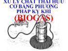 Xử lý chất thải hữu cơ bằng phương pháp kỵ khí (biogas)
