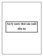 Xử lý nước thải sản xuất dầu ăn