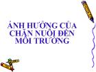 Ảnh hưởng của chăn nuôi đến môi trường