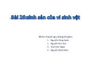 Bài 26: Sinh sản của vi sinh vật