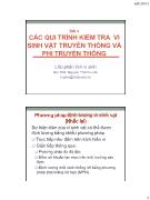 Bài 4 Các qui trình kiểm tra vi sinh vật truyền thống và phi truyền thống