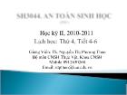 Bài giảng An toàn sinh học