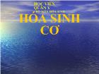 Bài giảng Hóa sinh cơ