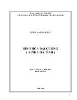 Bài giảng môn học Sinh hóa đại cương ( sinh hóa tĩnh )