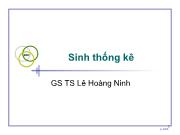 Bài giảng Sinh thống kê