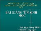 Bài giảng Tin sinh học - ThS. Phan Trọng Nhật