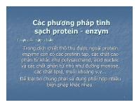 Các phương pháp tinh sạch protein - Enzym