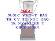 Chủ đề: Nuôi cấy mô – tế bào thực vật bằng tế bào trần và kĩ thuật chuyển gen