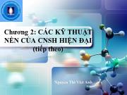 Chương 2: Các kỹ thuật nền của công nghệ sinh học hiện đại (tiếp theo)