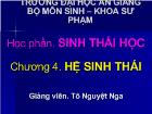 Chương 4. Hệ sinh thái