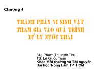 Chương 4 Thành phần vi sinh vật tham gia vào quá trình xử lý nước thải