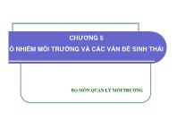 Chương 5 Ô nhiễm môi trường và các vấn đề sinh thái