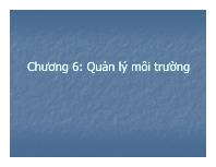 Chương 6: Quản lý môi trường