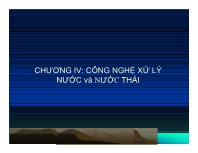 Chương IV: Công nghệ xử lý nước và nước thải