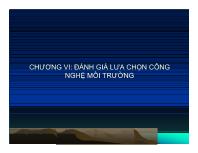 Chương VI: Đánh giá lựa chọn công nghệ môi trường