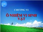 Chương VI Ô nhiễm vi sinh vật