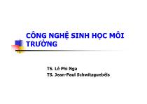 Công nghệ sinh học môi trường - TS. Lê Phi Nga