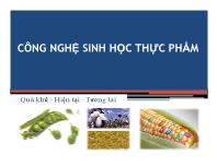 Công nghệ sinh học thực phẩm - Chương 1: Giới thiệu