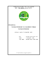 Đề tài Tài nguyên nước và vấn đề suy thoái tài nguyên nước