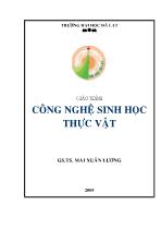 Giáo trình Công nghệ sinh học thực vật