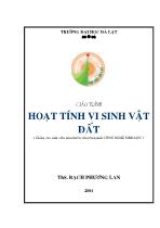 Giáo trình Hoạt tính vi sinh vật đất