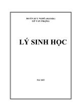 Giáo trình Lý sinh học