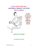 Giáo trình môn học Giải phẫu- Sinh lý vật nuôi