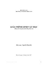 Giáo trình Sinh vật học - Nguyễn Hồng Hải