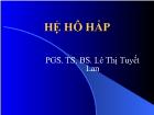 Hệ hô hấp - Lê Thị Tuyết Lan