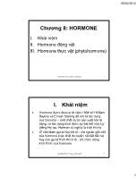 Hóa Sinh đại cương - Chương 8: Hormone