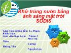 Khử trùng nước bằng ánh sáng mặt trời SODIS