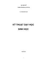 Kỹ thuật dạy học sinh học