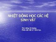 Nhiệt động học các hệ sinh vật