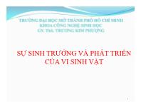 Sự sinh trưởng và phát triển của vi sinh vật