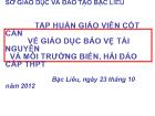 Tập huấn giáo viên cốt cán về giáo dục bảo vệ tài nguyên và môi trường biển, hải đảo cấp THPT