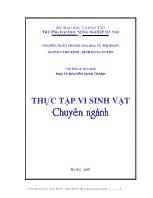 Thực tập vi sinh vật chuyên ngành