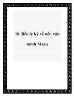 10 điều ly kỳ về nền văn minh Maya